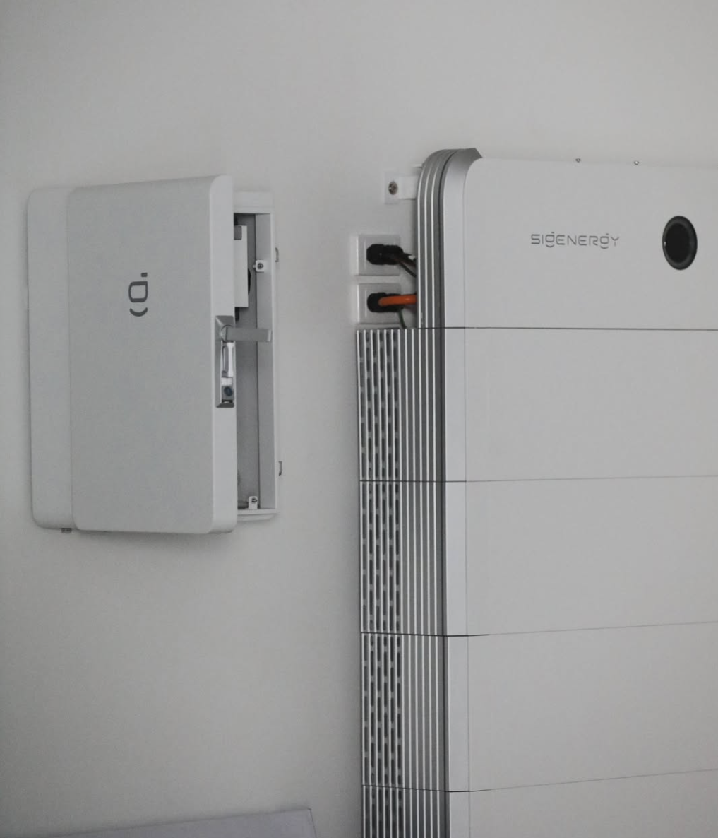 Installed home battery storage system
