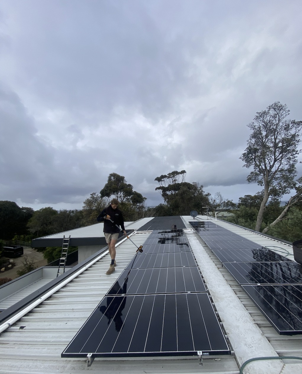 DNL team installing a rooftop solar system